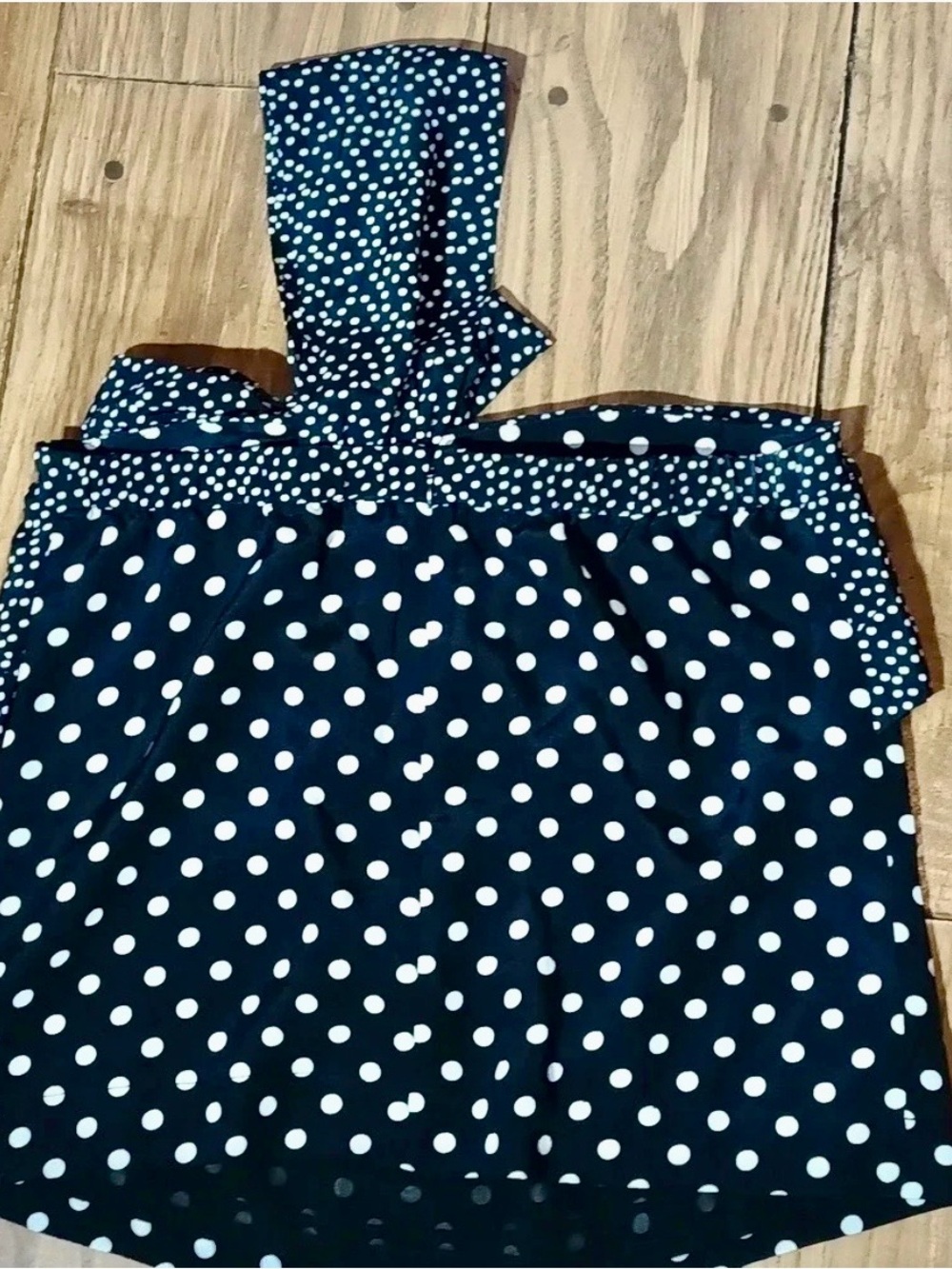 J. Crew Black and White Polka Dot One-Shoulder silk top - Picture 4 of 6